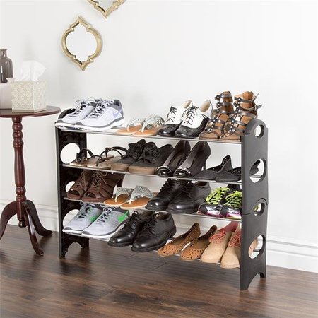 TRADEMARK GLOBAL Trademark Global 83-26-4 4-Tier Space Saver Shoe Rack 83-26-4